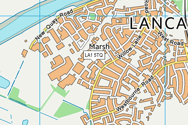 LA1 5TQ map - OS VectorMap District (Ordnance Survey) LA1 5TQ map - OS VectorMap District (Ordnance Survey)
