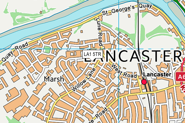 LA1 5TR map - OS VectorMap District (Ordnance Survey) LA1 5TR map - OS VectorMap District (Ordnance Survey)