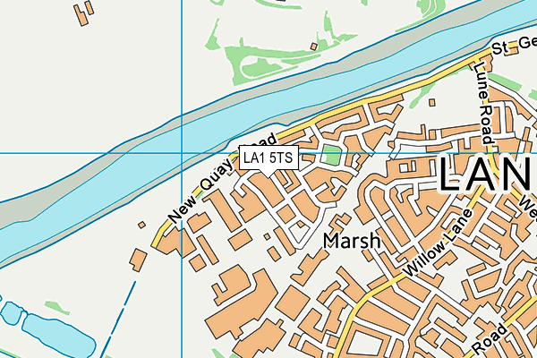 LA1 5TS map - OS VectorMap District (Ordnance Survey) LA1 5TS map - OS VectorMap District (Ordnance Survey)