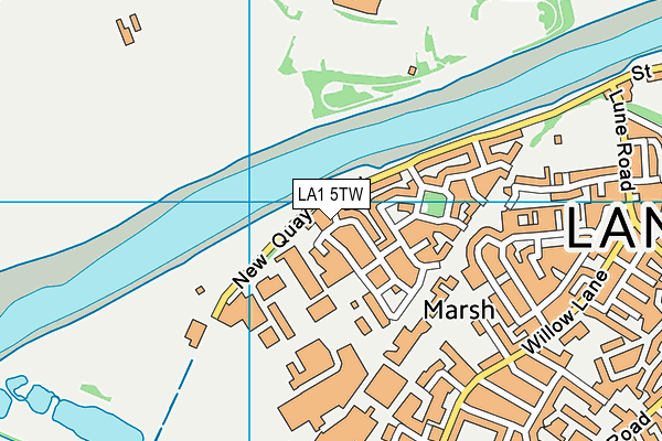 LA1 5TW map - OS VectorMap District (Ordnance Survey) LA1 5TW map - OS VectorMap District (Ordnance Survey)