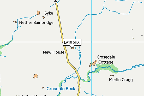LA10 5HX map - OS VectorMap District (Ordnance Survey)
