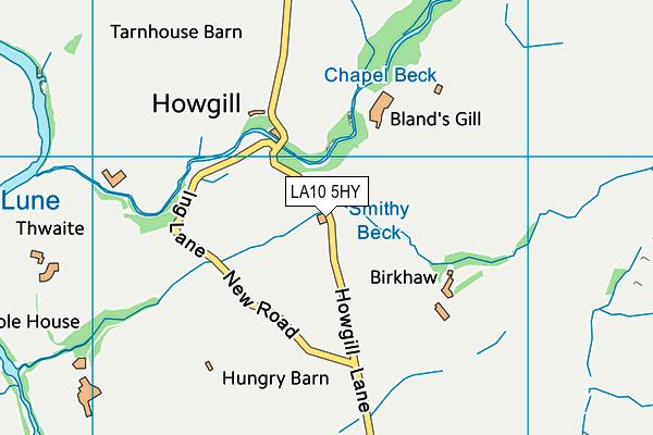 LA10 5HY map - OS VectorMap District (Ordnance Survey)
