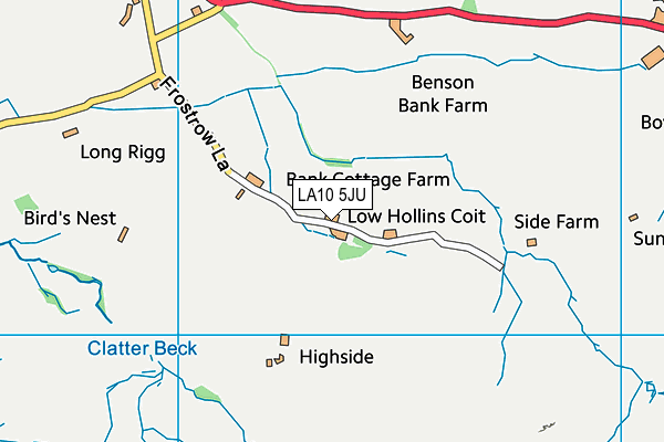 LA10 5JU map - OS VectorMap District (Ordnance Survey) LA10 5JU map - OS VectorMap District (Ordnance Survey)