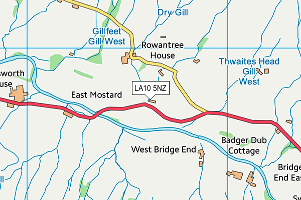LA10 5NZ map - OS VectorMap District (Ordnance Survey) LA10 5NZ map - OS VectorMap District (Ordnance Survey)