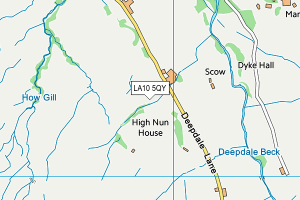 LA10 5QY map - OS VectorMap District (Ordnance Survey)