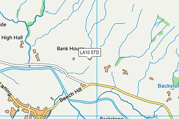 LA10 5TD map - OS VectorMap District (Ordnance Survey) LA10 5TD map - OS VectorMap District (Ordnance Survey)