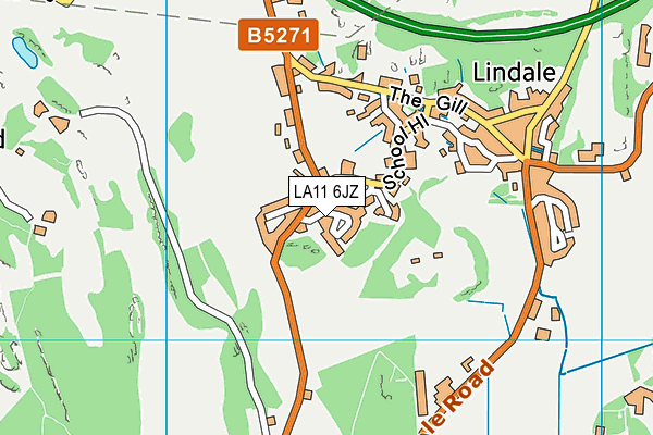 LA11 6JZ map - OS VectorMap District (Ordnance Survey) LA11 6JZ map - OS VectorMap District (Ordnance Survey)