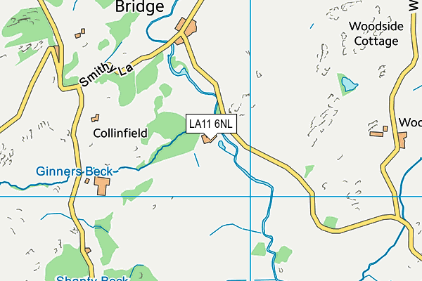 LA11 6NL map - OS VectorMap District (Ordnance Survey)