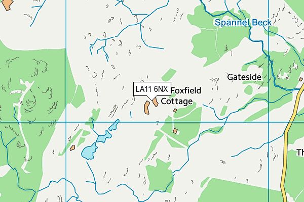 LA11 6NX map - OS VectorMap District (Ordnance Survey) LA11 6NX map - OS VectorMap District (Ordnance Survey)