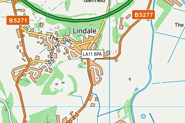 LA11 6PA map - OS VectorMap District (Ordnance Survey) LA11 6PA map - OS VectorMap District (Ordnance Survey)