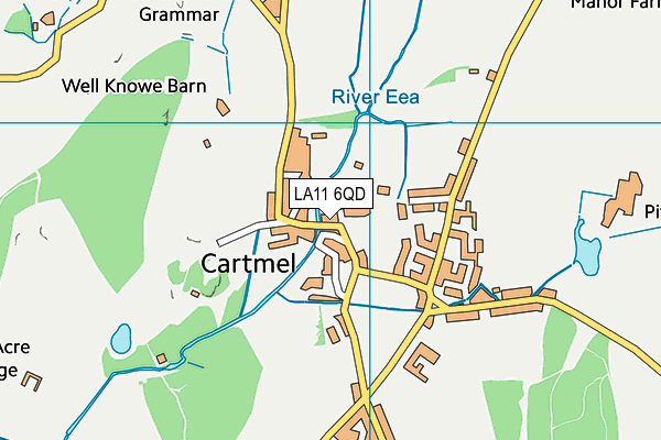 LA11 6QD map - OS VectorMap District (Ordnance Survey) LA11 6QD map - OS VectorMap District (Ordnance Survey)