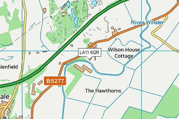 LA11 6QR map - OS VectorMap District (Ordnance Survey) LA11 6QR map - OS VectorMap District (Ordnance Survey)