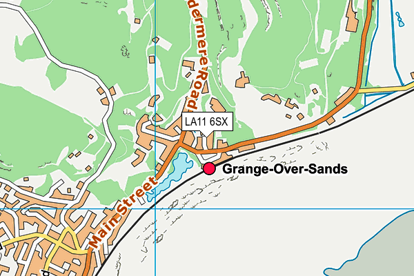 LA11 6SX map - OS VectorMap District (Ordnance Survey) LA11 6SX map - OS VectorMap District (Ordnance Survey)