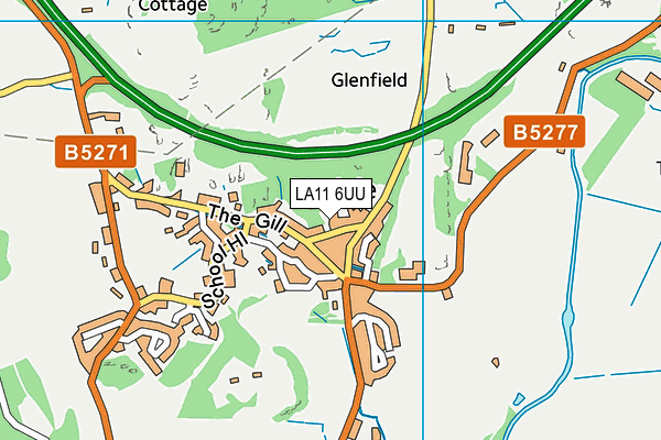 LA11 6UU map - OS VectorMap District (Ordnance Survey) LA11 6UU map - OS VectorMap District (Ordnance Survey)