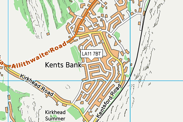 LA11 7BT map - OS VectorMap District (Ordnance Survey) LA11 7BT map - OS VectorMap District (Ordnance Survey)