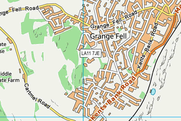 LA11 7JE map - OS VectorMap District (Ordnance Survey) LA11 7JE map - OS VectorMap District (Ordnance Survey)