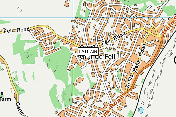 LA11 7JN map - OS VectorMap District (Ordnance Survey) LA11 7JN map - OS VectorMap District (Ordnance Survey)