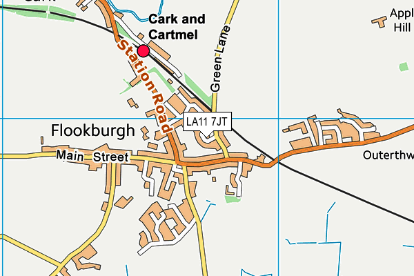 LA11 7JT map - OS VectorMap District (Ordnance Survey)