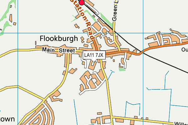 LA11 7JX map - OS VectorMap District (Ordnance Survey) LA11 7JX map - OS VectorMap District (Ordnance Survey)