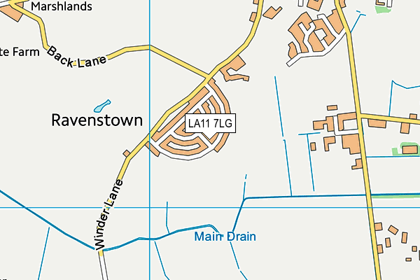 LA11 7LG map - OS VectorMap District (Ordnance Survey) LA11 7LG map - OS VectorMap District (Ordnance Survey)