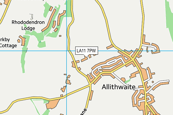 LA11 7PW map - OS VectorMap District (Ordnance Survey) LA11 7PW map - OS VectorMap District (Ordnance Survey)