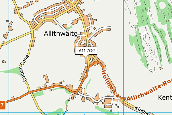 LA11 7QG map - OS VectorMap District (Ordnance Survey)