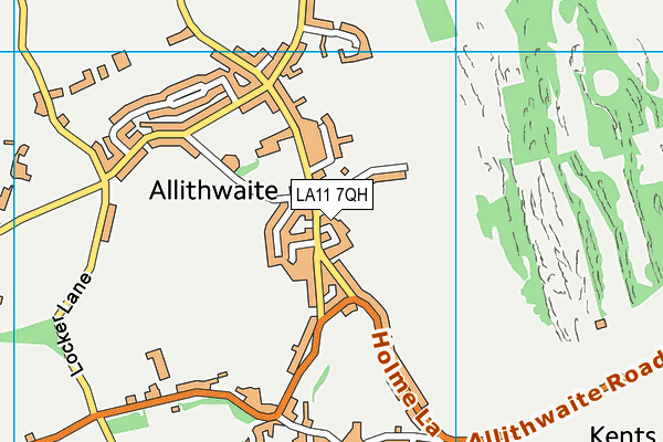 LA11 7QH map - OS VectorMap District (Ordnance Survey)