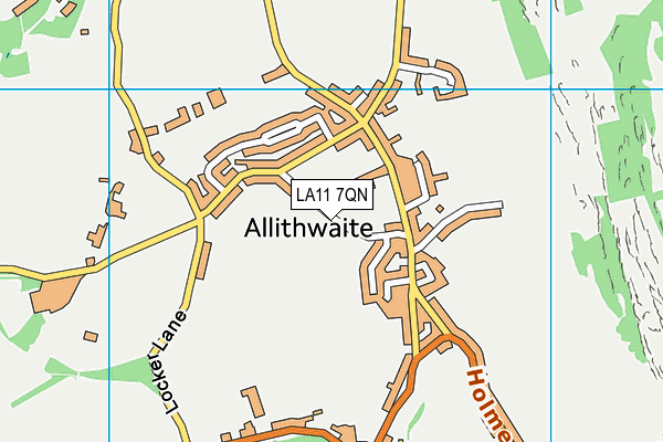 LA11 7QN map - OS VectorMap District (Ordnance Survey) LA11 7QN map - OS VectorMap District (Ordnance Survey)