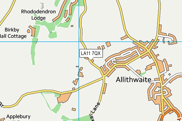 LA11 7QX map - OS VectorMap District (Ordnance Survey) LA11 7QX map - OS VectorMap District (Ordnance Survey)
