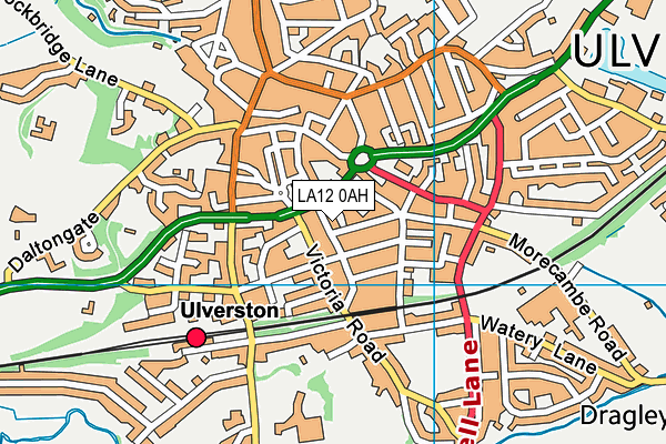 LA12 0AH map - OS VectorMap District (Ordnance Survey)