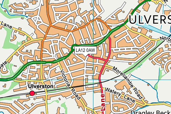 LA12 0AW map - OS VectorMap District (Ordnance Survey) LA12 0AW map - OS VectorMap District (Ordnance Survey)