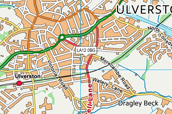 LA12 0BG map - OS VectorMap District (Ordnance Survey) LA12 0BG map - OS VectorMap District (Ordnance Survey)
