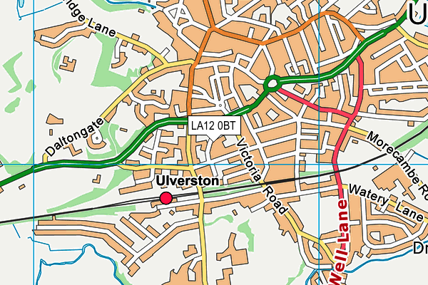 LA12 0BT map - OS VectorMap District (Ordnance Survey) LA12 0BT map - OS VectorMap District (Ordnance Survey)