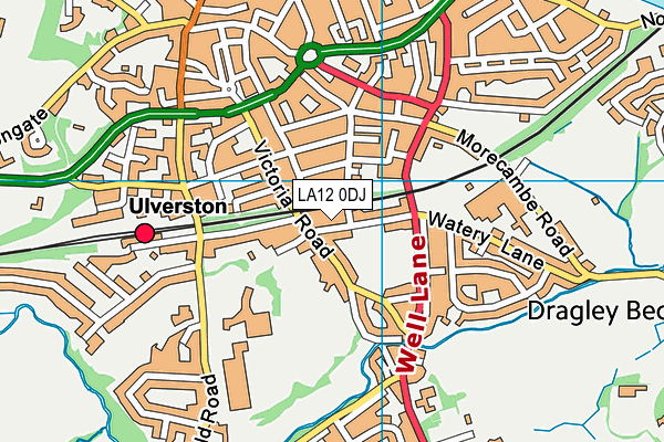 LA12 0DJ map - OS VectorMap District (Ordnance Survey) LA12 0DJ map - OS VectorMap District (Ordnance Survey)