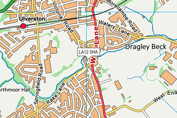 LA12 0HA map - OS VectorMap District (Ordnance Survey) LA12 0HA map - OS VectorMap District (Ordnance Survey)