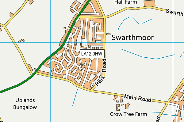 LA12 0HW map - OS VectorMap District (Ordnance Survey)