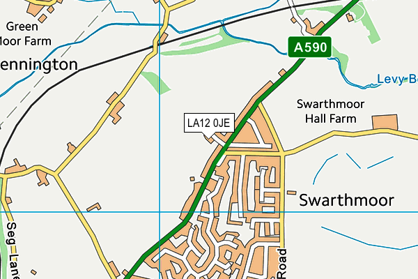 LA12 0JE map - OS VectorMap District (Ordnance Survey) LA12 0JE map - OS VectorMap District (Ordnance Survey)