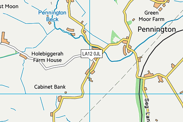 LA12 0JL map - OS VectorMap District (Ordnance Survey)