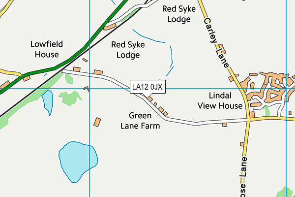 LA12 0JX map - OS VectorMap District (Ordnance Survey) LA12 0JX map - OS VectorMap District (Ordnance Survey)