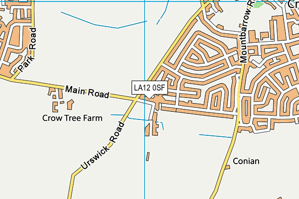 LA12 0SF map - OS VectorMap District (Ordnance Survey) LA12 0SF map - OS VectorMap District (Ordnance Survey)