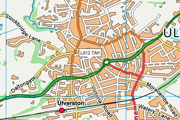 LA12 7AH map - OS VectorMap District (Ordnance Survey) LA12 7AH map - OS VectorMap District (Ordnance Survey)