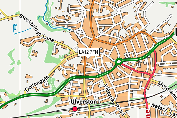 LA12 7FN map - OS VectorMap District (Ordnance Survey) LA12 7FN map - OS VectorMap District (Ordnance Survey)