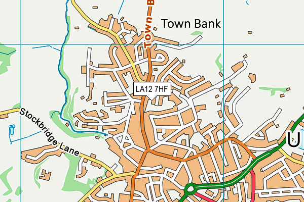 LA12 7HF map - OS VectorMap District (Ordnance Survey)