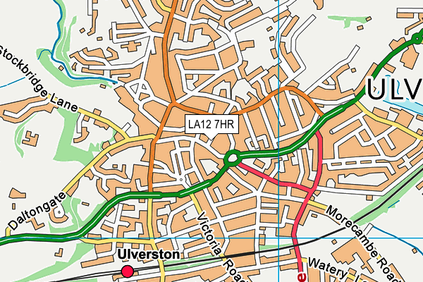 LA12 7HR map - OS VectorMap District (Ordnance Survey)