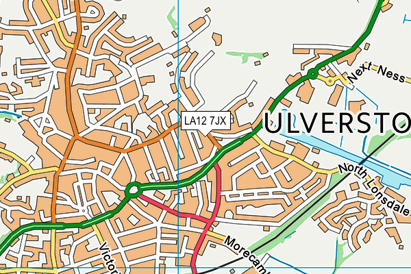 LA12 7JX map - OS VectorMap District (Ordnance Survey) LA12 7JX map - OS VectorMap District (Ordnance Survey)