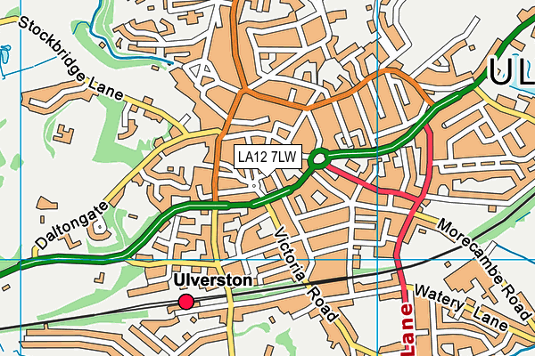 LA12 7LW map - OS VectorMap District (Ordnance Survey) LA12 7LW map - OS VectorMap District (Ordnance Survey)