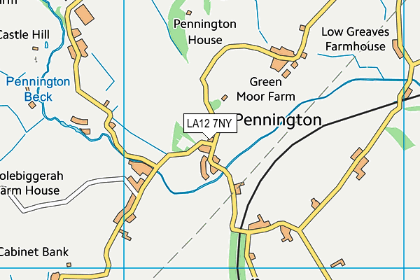 LA12 7NY map - OS VectorMap District (Ordnance Survey) LA12 7NY map - OS VectorMap District (Ordnance Survey)