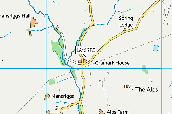 LA12 7PZ map - OS VectorMap District (Ordnance Survey) LA12 7PZ map - OS VectorMap District (Ordnance Survey)