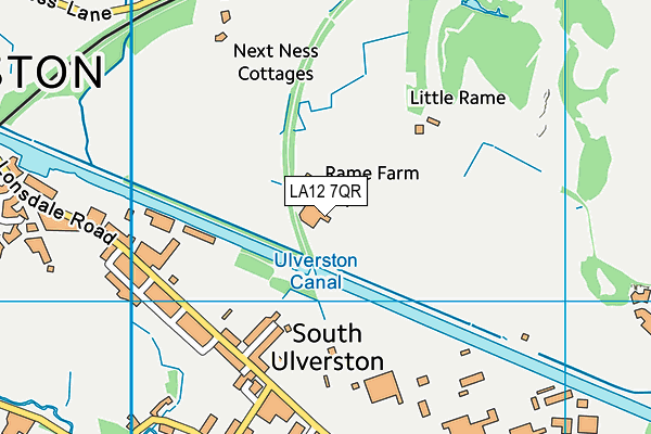 LA12 7QR map - OS VectorMap District (Ordnance Survey) LA12 7QR map - OS VectorMap District (Ordnance Survey)