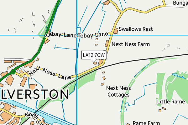LA12 7QW map - OS VectorMap District (Ordnance Survey) LA12 7QW map - OS VectorMap District (Ordnance Survey)
